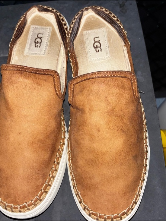 UGG Shoes - UGG Caleel Women's Cognac Leather Slip-On Casual Shoe